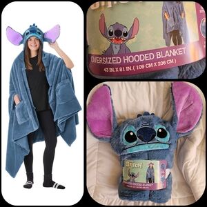 🆕 HOODED BLANKET Stitch Disney NWT